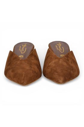 Sabot Bianca D in camoscio colore cioccolata. BIANCA D | 1282-CHOCO